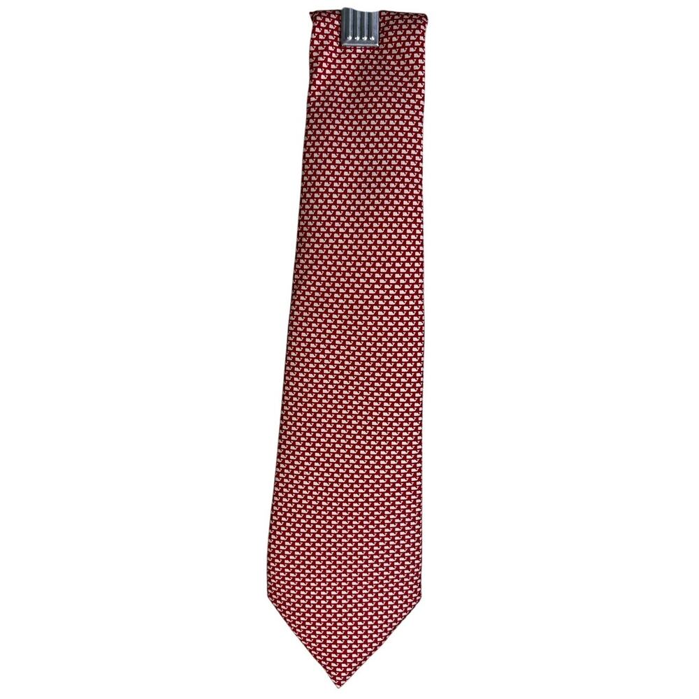 Vineyard Vines‎ Necktie Boys OS Red White Classic Preppy Whale Print